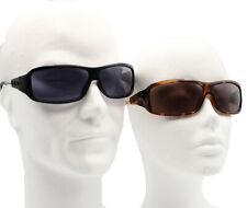 Occhiali da sole per uomo donna neri marroni tartaruga mascherina aste sottili