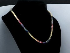 Collana donna tennis zaffiro