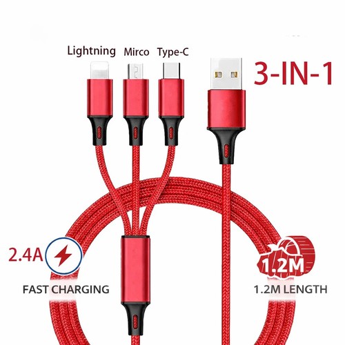 Cavo ricarica 1 - 3, usb