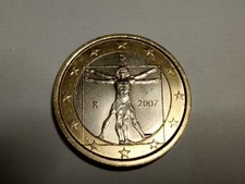 Moneta 1 Euro Italia 2007 uomo
