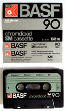 Mc Basf Chromdioxid 90 Musicassetta Vintage Compact Cassette Tape Usata Used C