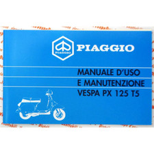 Manuale libretto uso e manutenzione per VESPA PX 125 T5  dal 1985 al 1993