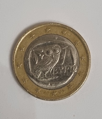 Moneta euro gufo grecia - moneta, 2005