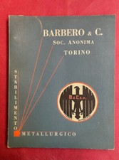 BARBERO and C. Società Anonima Torino stabilimento metallurgico, Catalogo