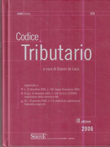 Codice tributario 2006 luca - 2006, de