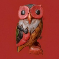 Gufo Decorativo In Legno