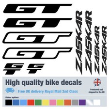 Etichette decalcomanie bici GT