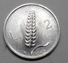 2 Lire 1949 da rotolino in FDC