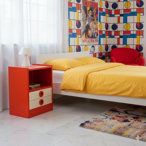 Comodino vintage legno - comodino,
