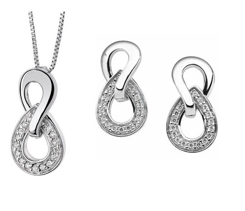 Collana orecchini goccia - o,