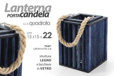 LANTERNA PORTACANDELA QUADRATA