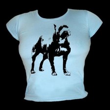 T-shirt donna cotone icona cane preferita animale domestico serigrafata cotone