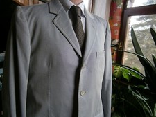 Abito estivo sartoriale completo , t. 52 piquet grigio chiaro di Cotone  