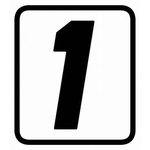 Adesivo numero specifico - numero, "1"