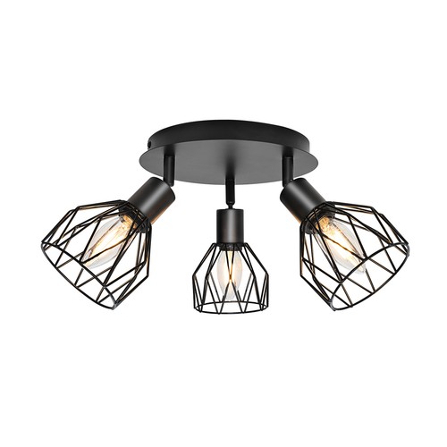 Lampadario vintage retro - retro, 3-flg
