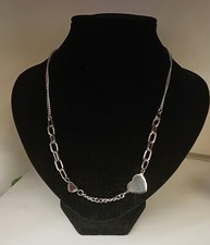 Collana In Acciaio Con  Cuori   San Valentino 
