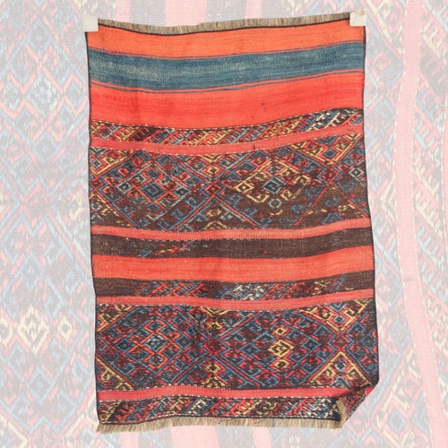 Antico tappeto kilim fatto - , a