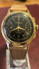 Avia TransMarine Oversize Chronograph Rose Gold 18 K Vintage Extremely Rare