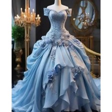 Abiti da ballo blu cielo con