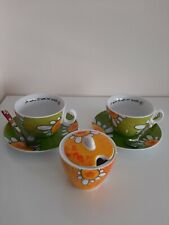 Egan Set 2 Tazze Con Piattini Zuccheriera E 2 Cucchiaini 