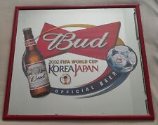 Birra Budweiser Quadro Specchio Mondiali Calcio 2002 85.5x75cm Bar Pub da Parete
