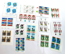 13 Quartine calcio Italia mondiali scudetto Milan Inter Juve Napoli francobolli