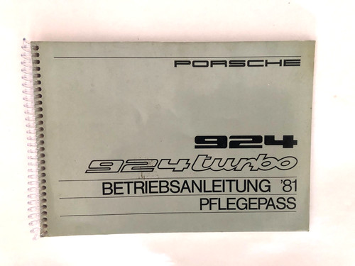 Porsche 924 manuale uso - porsche,