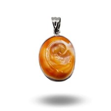 Ciondolo occhio di Santa Lucia argento 925 amuleto portaforturtuna artigianale