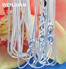 5/10 pz/lotto argento sterling 925 2 mm catena serpente collana gioielli 16-30 pollici