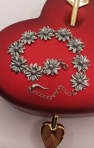 Bracciale argento margherite - bracciale,
