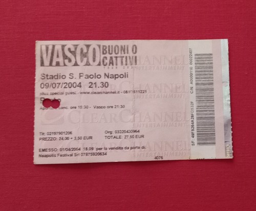 Biglietto ticket concerto - ticket,