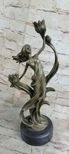 Brass Sitting Nude Wood Nymph