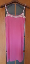 Vestito DONNA rosa con spalline cerniera laterale e sottoveste bianca