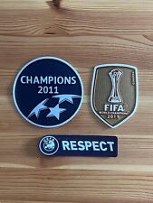Distintivo patch rispetto UEFA Champions League Barcellona vincitore e mondiali per club 2011