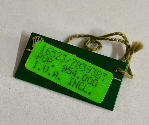 Rolex green tag hangtag - rolex,