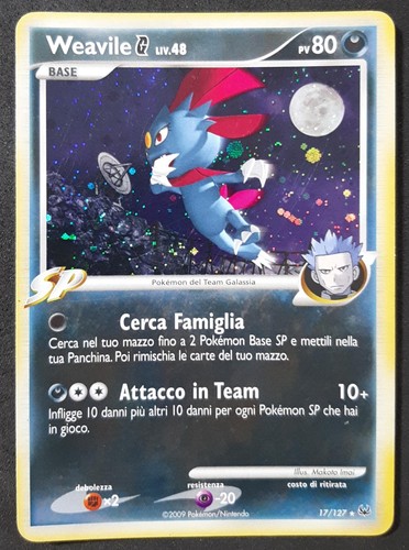 Weavile 127 rara holo - 17/127,