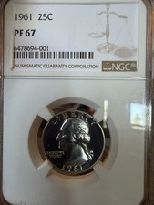 1961 ARGENTO PROOF WASHINGTON