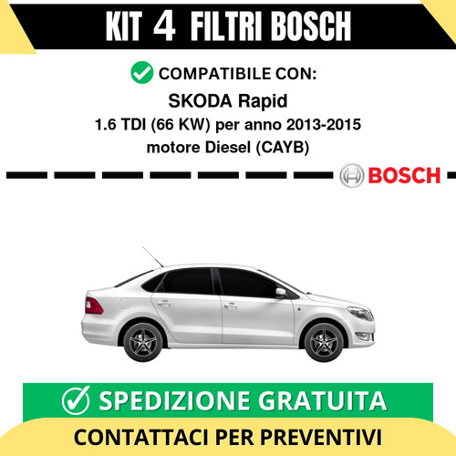 Kit bosch filtri tagliando - kit,