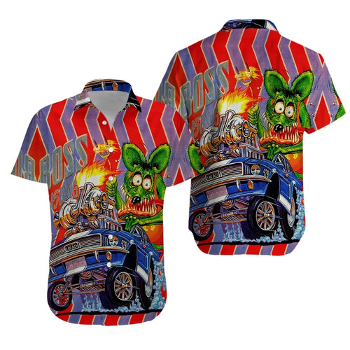 Camicia hawaiana rat fink hot - camicia,