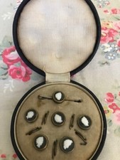 Antique set metal cameo - set, of