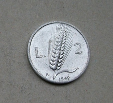 2 lire SPIGA ARATORE 1949 Repubblica Italiana