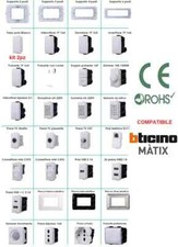 SERIE BTICINO FRUTTI MATIX COMPATIBILE PRESA SCHUKO LAN PULSANTE DEVIATORE USB