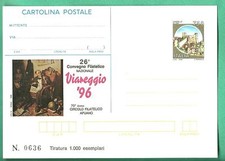 CARTOLINA POSTALE IPZS CARNEVALE 1996 VIAREGGIO APUANO 1.000 TIRATURA