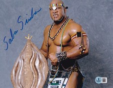 Foto firmata Saba Simba WWE 8x10 BAS COA Tony Atlas immagine WWF WCW ECW NWA auto
