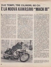 advertising TEST KAWASAKI 500 H1D MACH III 500 '73 MOTOGIAPPONESI MAXIMOTO EPOCA
