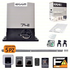 KIT X CANCELLI SCORREVOLI 230V DELTA 3 FAAC 105630445 + 5 M CREMAGLIERA ZINCATA