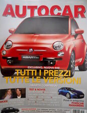 Autocar 5 2007 Nuova 500 Abarth. Anteprima Porsche Panamera.Alfa Junior Gallardo