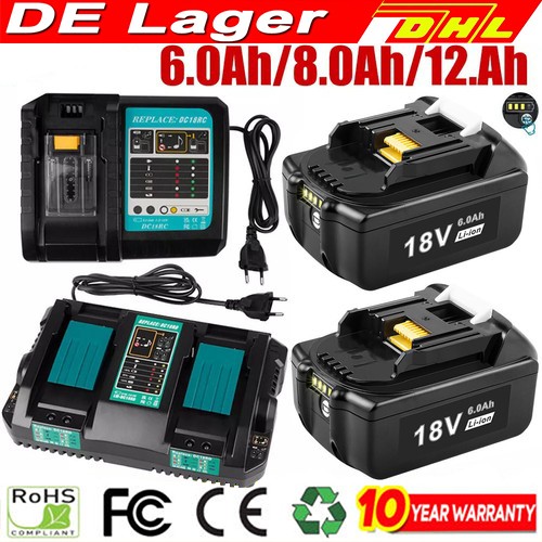 Batteria 18v 0ah - 6.0ah, 8ah