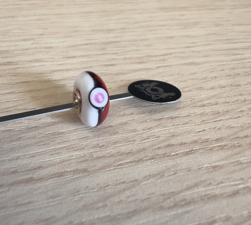 Trollbeads unico bianco rosso - bianco,