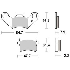 COPPIA PASTIGLIE FRENO SBS 855HF per PGO Bugrider 200 2007-2007